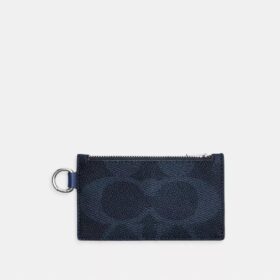 Portacarte con cerniera in Signature Canvas