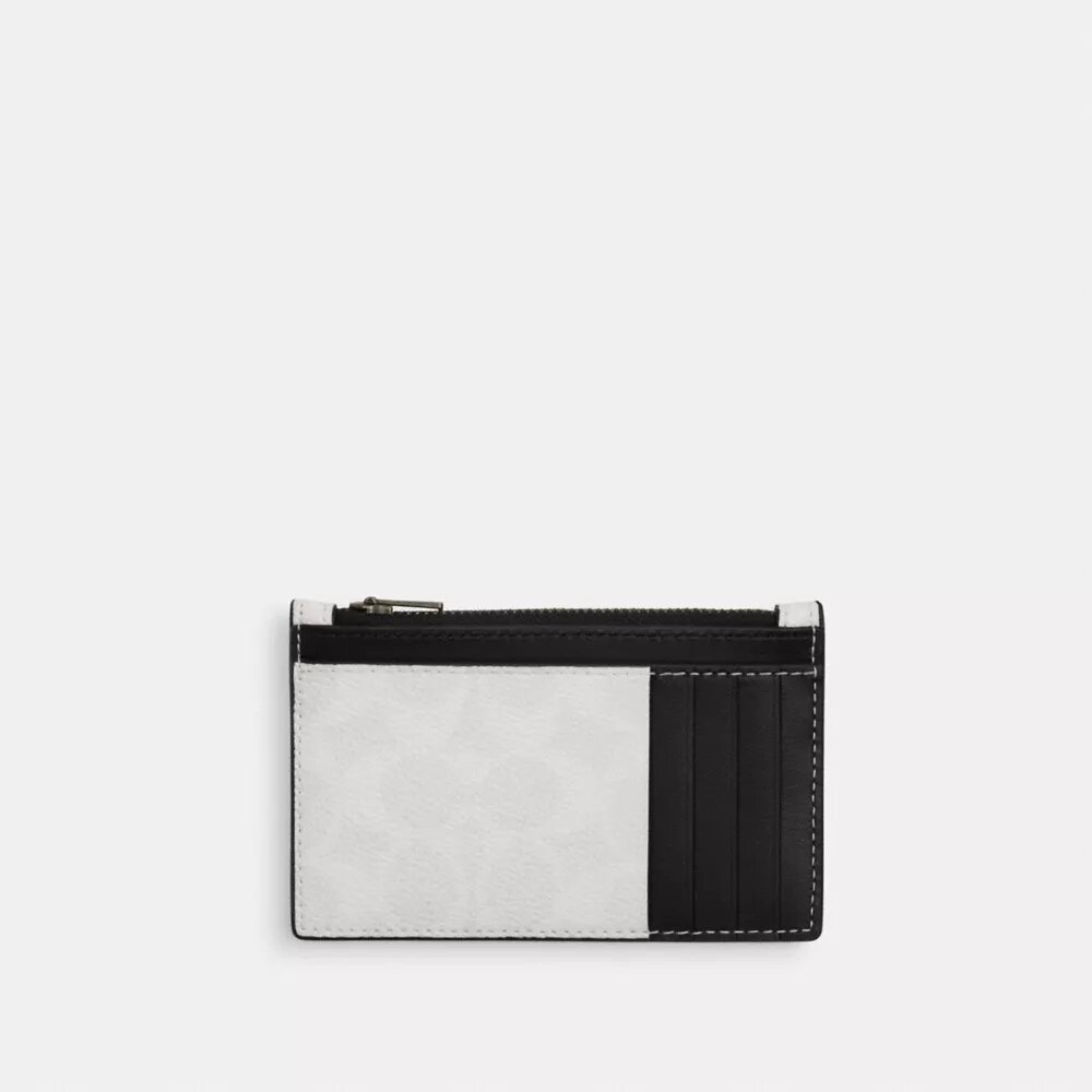 Portacarte con cerniera in Signature Canvas