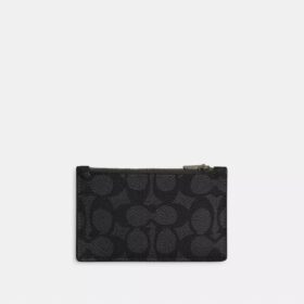Portacarte con cerniera in Signature Canvas