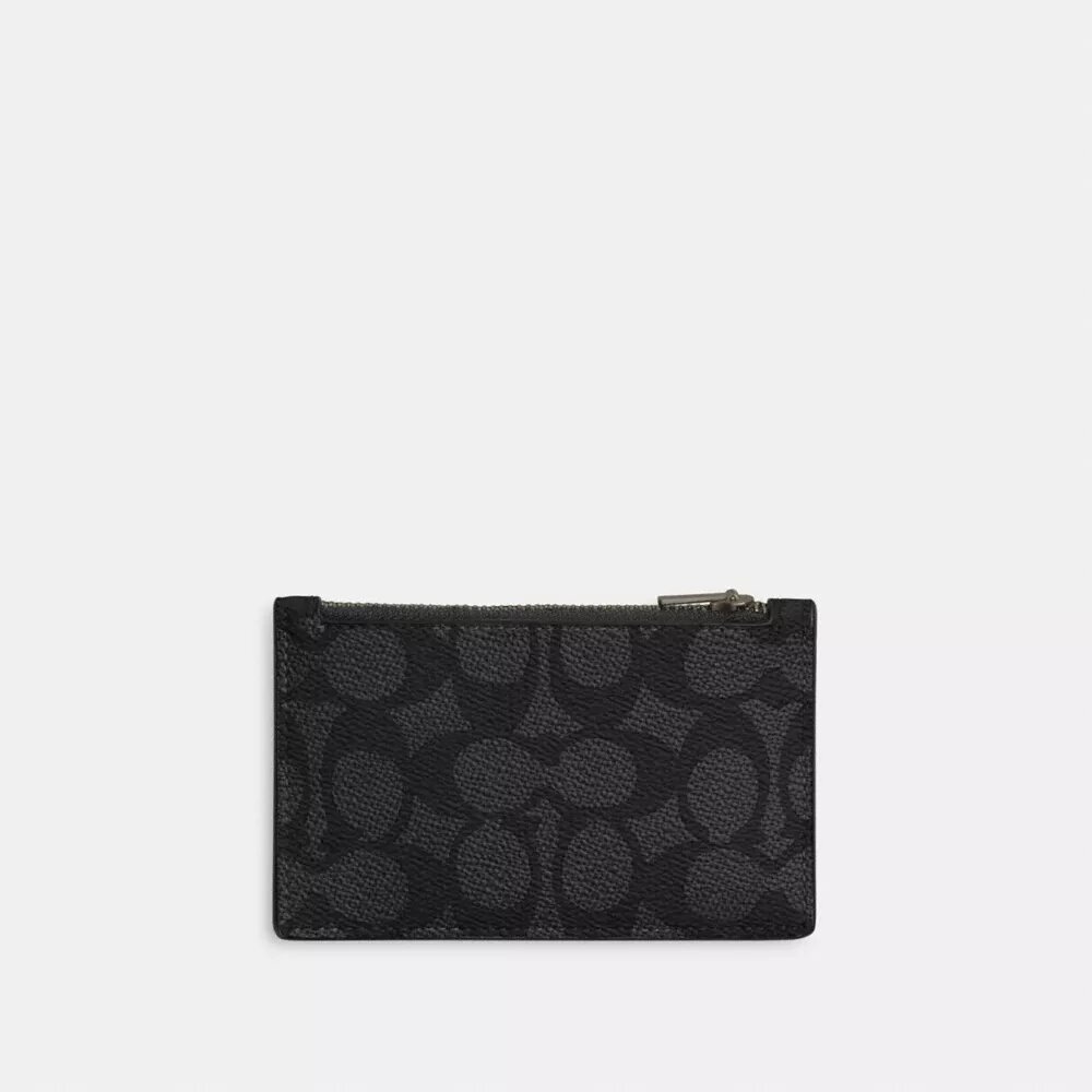 Portacarte con cerniera in Signature Canvas