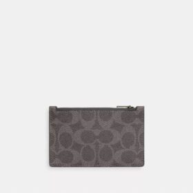 Portacarte con cerniera in Signature Canvas