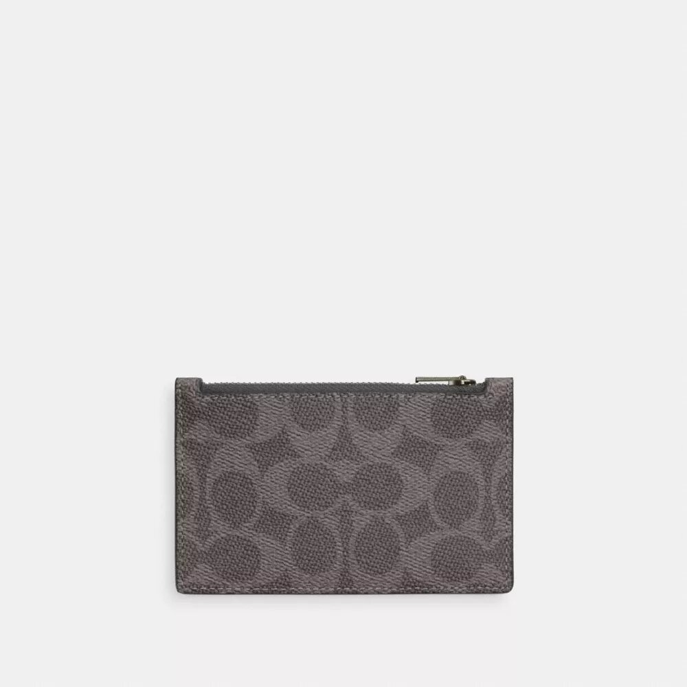 Portacarte con cerniera in Signature Canvas