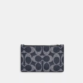 Portacarte con cerniera in Signature Canvas