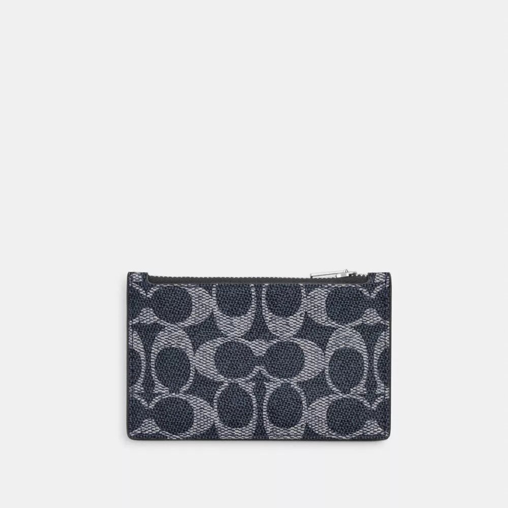 Portacarte con cerniera in Signature Canvas