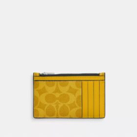 Portacarte con cerniera in Signature Canvas
