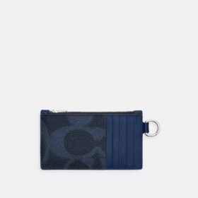 Portacarte con cerniera in Signature Canvas