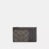 Portacarte con cerniera in Signature Canvas
