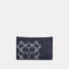 Portacarte con cerniera in Signature Canvas