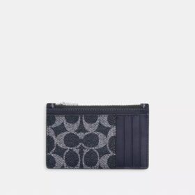 Portacarte con cerniera in Signature Canvas