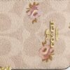Portacarte con cerniera in Signature Canvas con stampa floreale