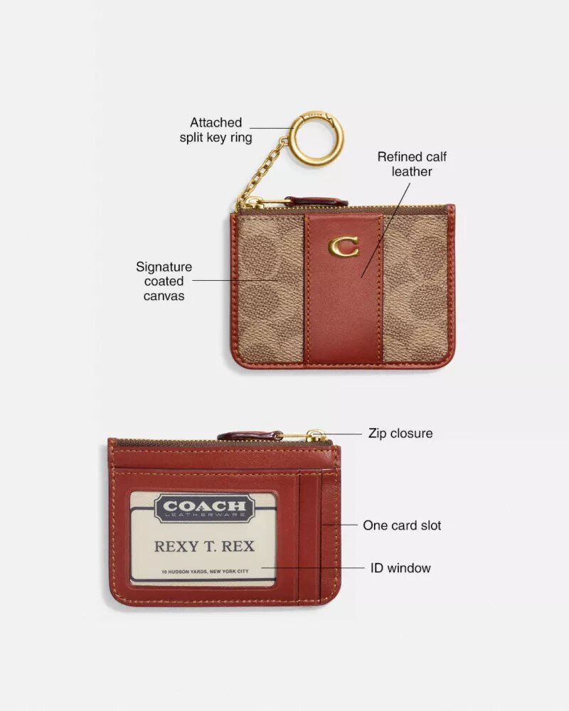 Portacarte d'identità Essential Mini in Signature Canvas