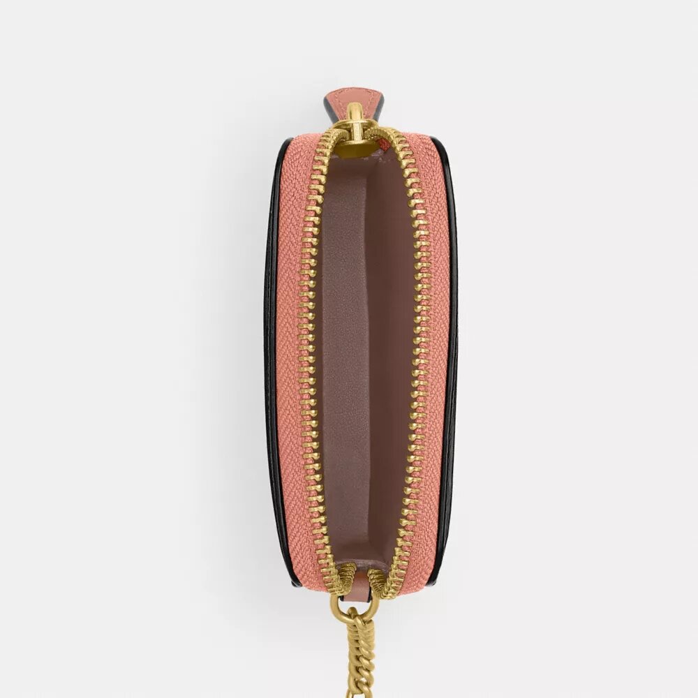 Portacarte Essential con catena in Signature Canvas