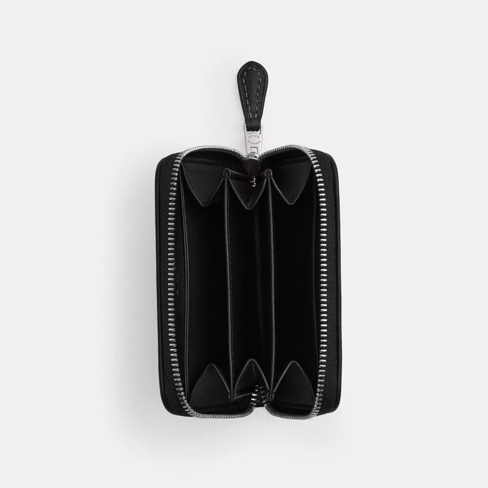 Portacarte Essential piccolo con chiusura a zip in jacquard Signature Crystal