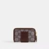 Portacarte Essential Small con chiusura a zip in jacquard Signature