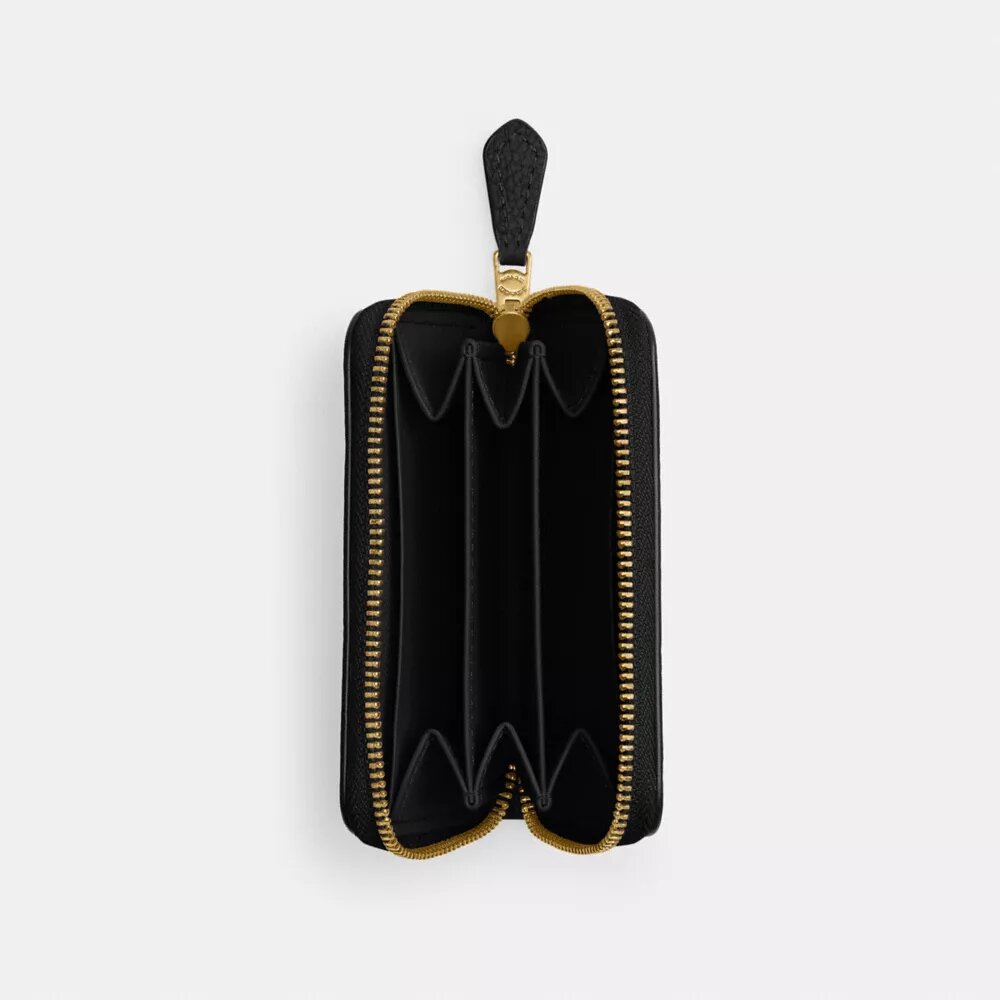 Portacarte essenziale con chiusura a zip