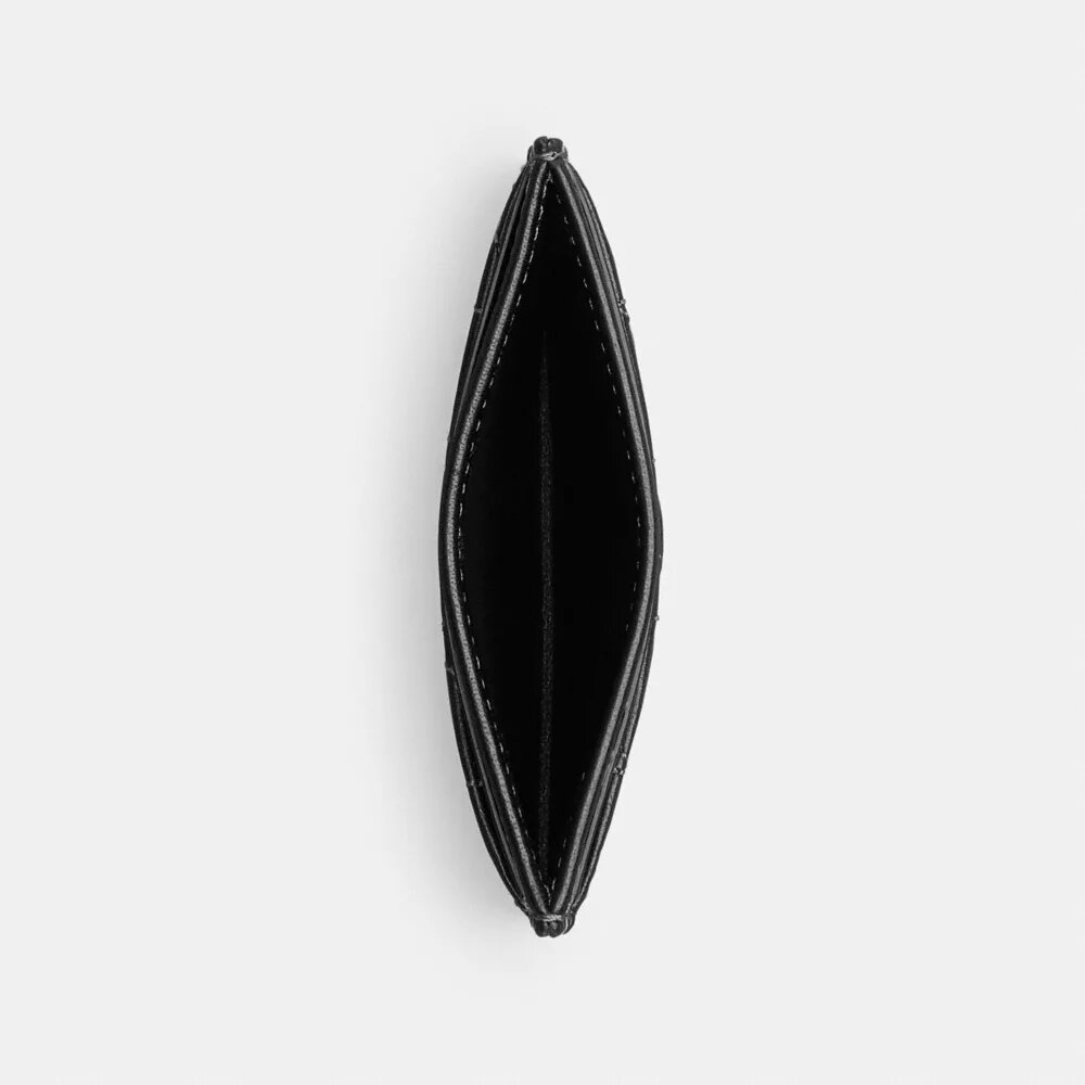 Portacarte essenziale con trapuntatura a cuscino