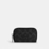 Portacarte piccolo con chiusura a zip in Signature Canvas