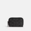 Portacarte piccolo con chiusura a zip in Signature Canvas