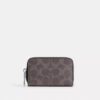 Portacarte piccolo con chiusura a zip in Signature Canvas