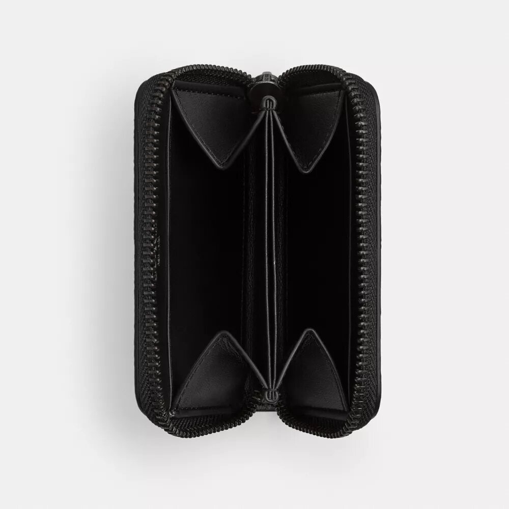 Portacarte piccolo con chiusura a zip in Signature Canvas