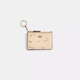 Portadocumenti Mini Skinny restaurato con stampa floreale anticata