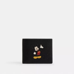 Portafoglio 3 in 1 Disney X Coach in pelle rigenerativa con Topolino