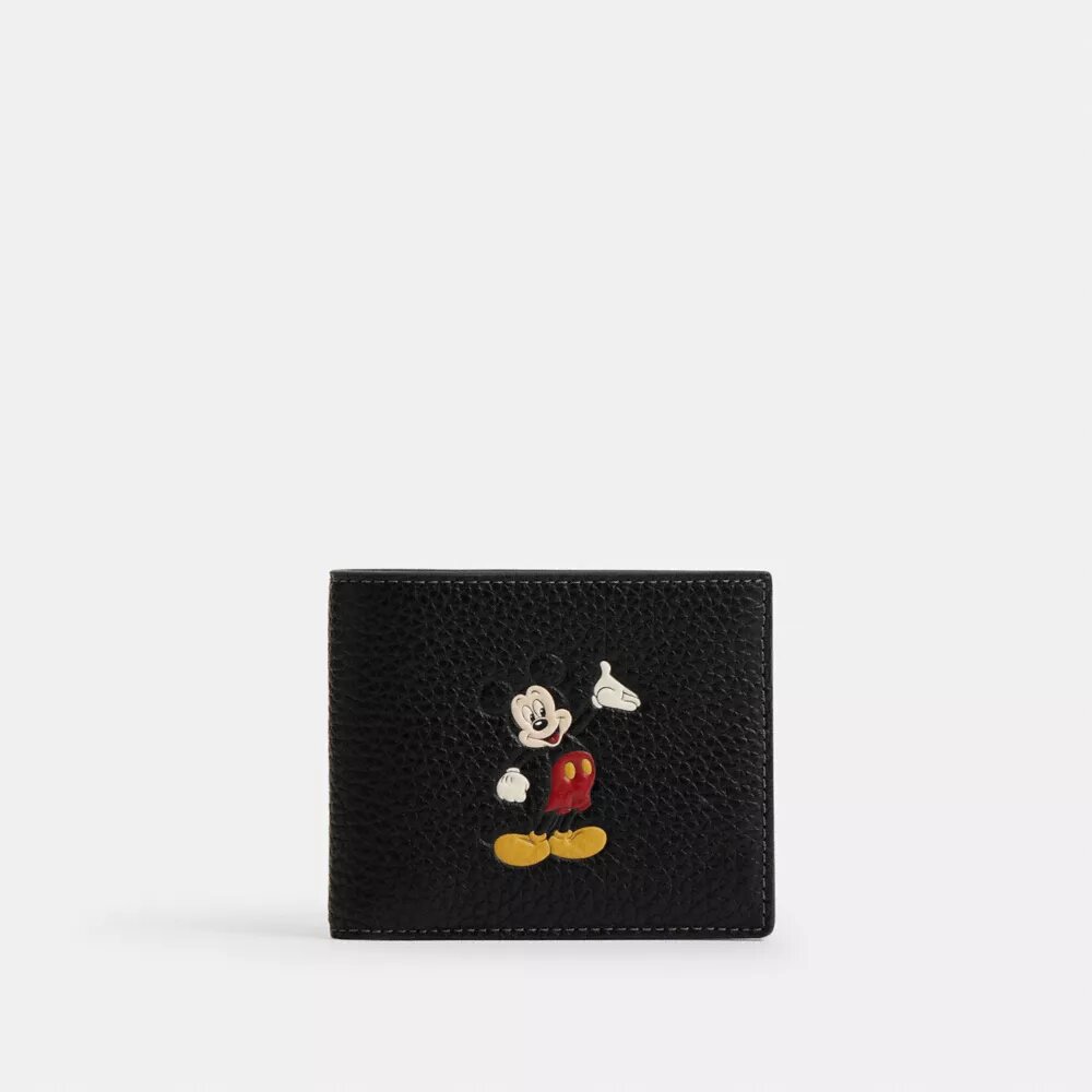 Portafoglio 3 in 1 Disney X Coach in pelle rigenerativa con Topolino