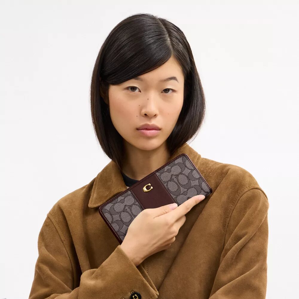 Portafoglio Essential Slim in jacquard esclusivo