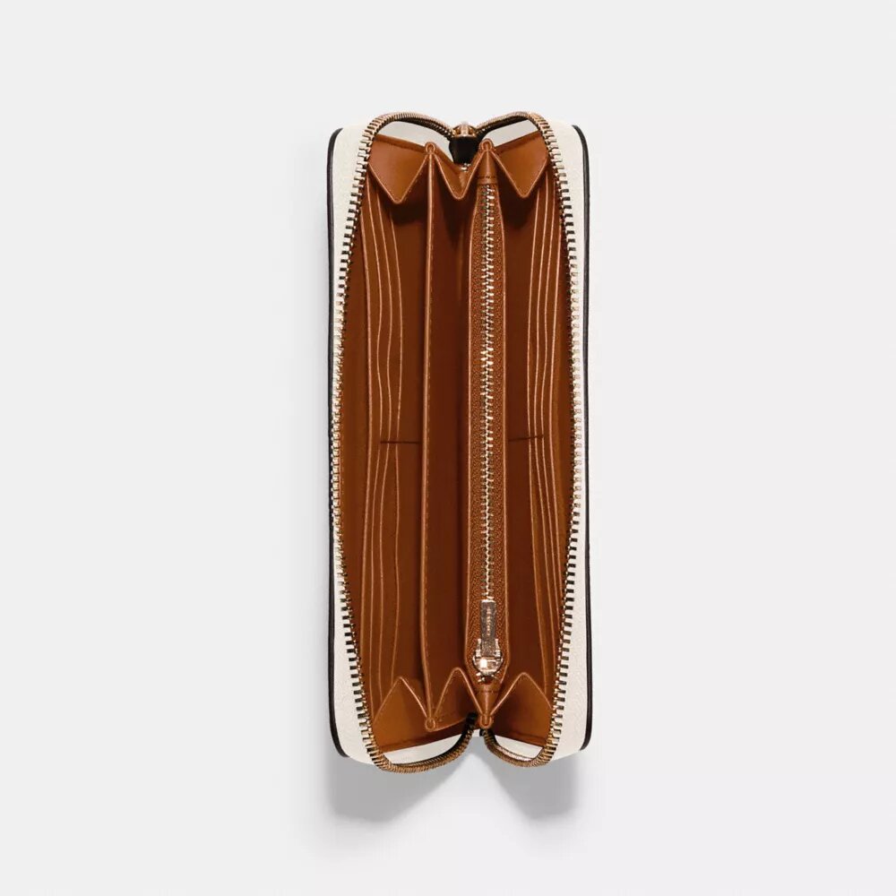 Portafoglio lungo con chiusura a zip perimetrale
