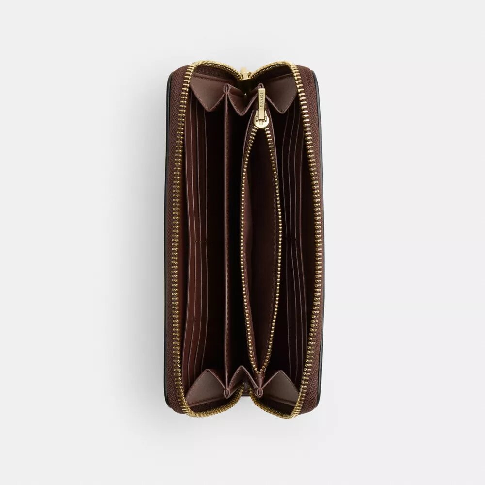 Portafoglio lungo con chiusura a zip perimetrale