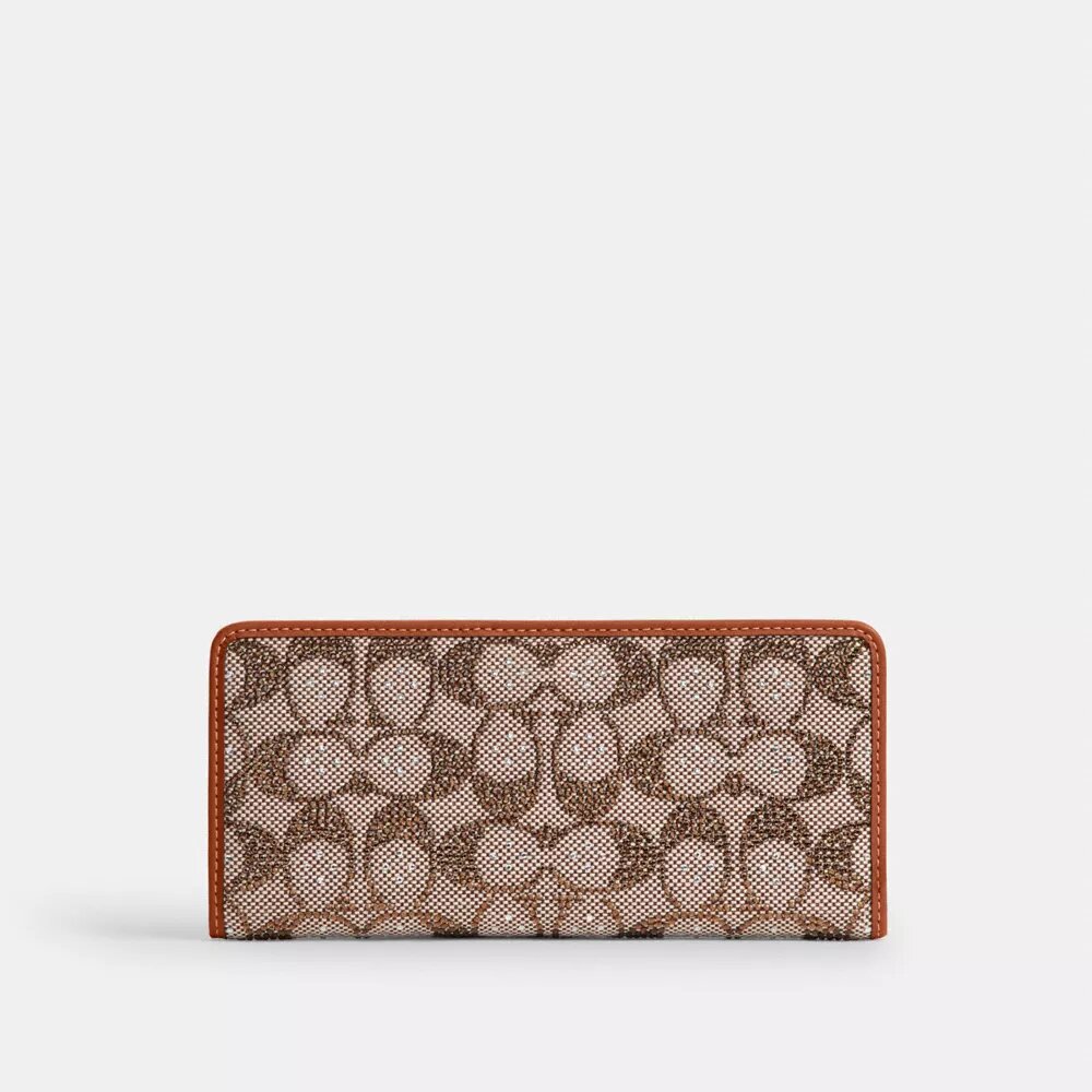Portafoglio sottile Essential in jacquard Crystal Signature