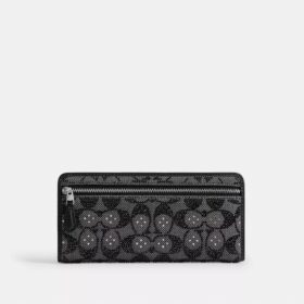 Portafoglio sottile Essential in jacquard Crystal Signature