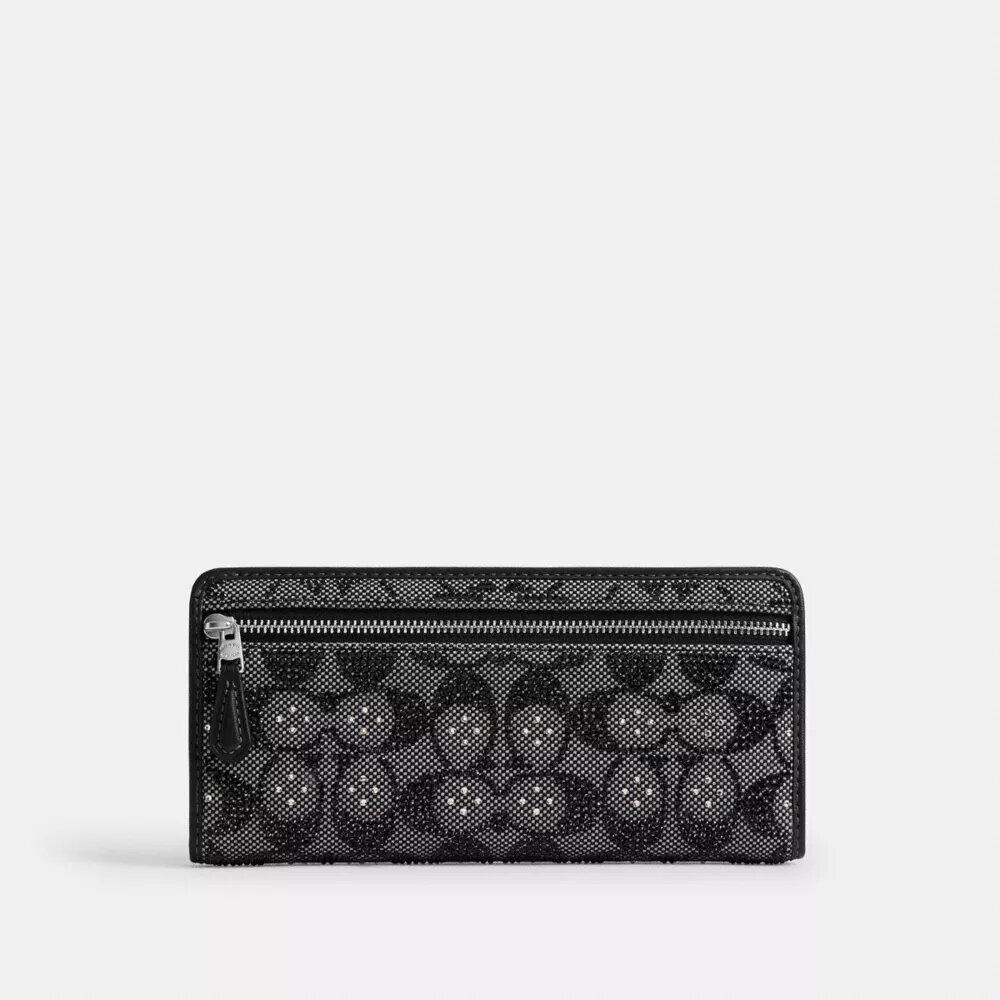 Portafoglio sottile Essential in jacquard Crystal Signature