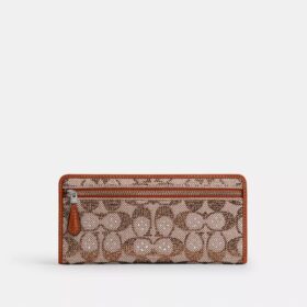 Portafoglio sottile Essential in jacquard Crystal Signature