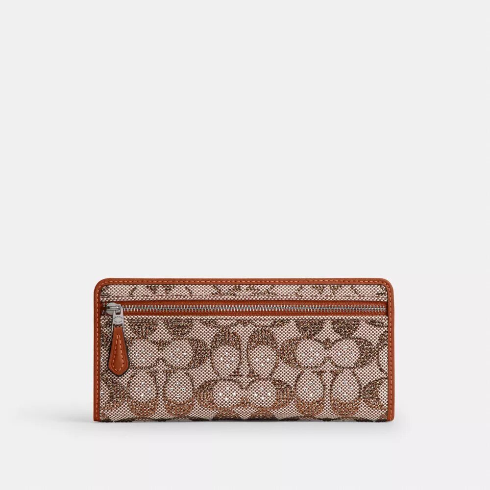 Portafoglio sottile Essential in jacquard Crystal Signature