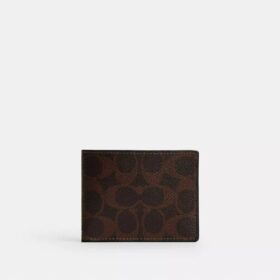 Portafoglio sottile in Signature Canvas
