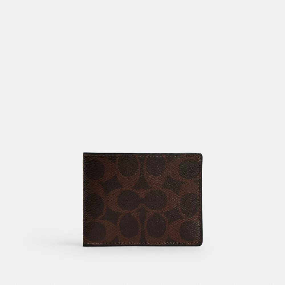 Portafoglio sottile in Signature Canvas