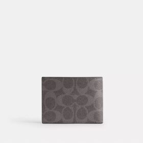 Portafoglio sottile in Signature Canvas