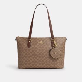 Portamonete circolare in Signature Canvas