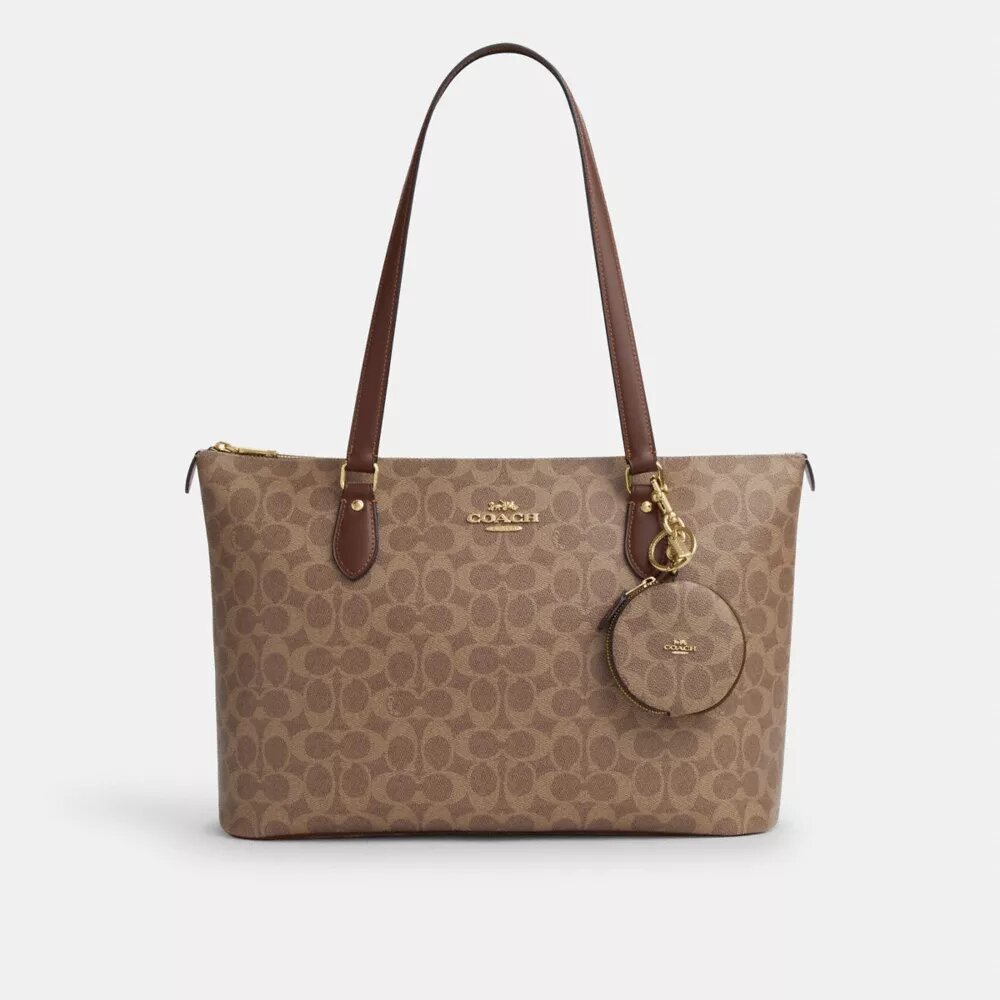 Portamonete circolare in Signature Canvas