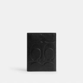 Portapassaporto in pelle Maxi Signature