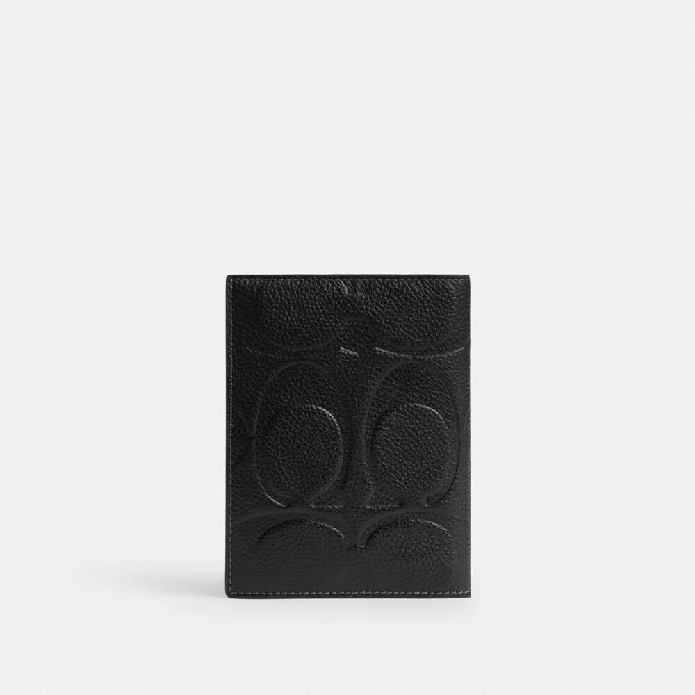 Portapassaporto in pelle Maxi Signature