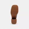 Sabot con tacco e logo C scolpito in denim "Loved"