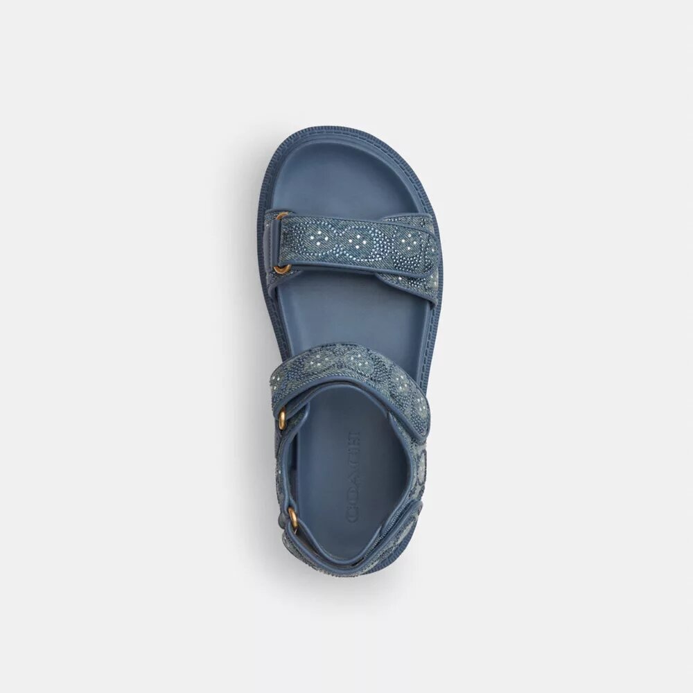Sandali Brynn in denim Crystal Signature