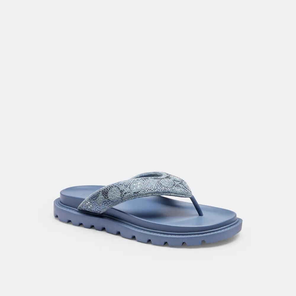 Sandali Brynn in denim Signature Crystal