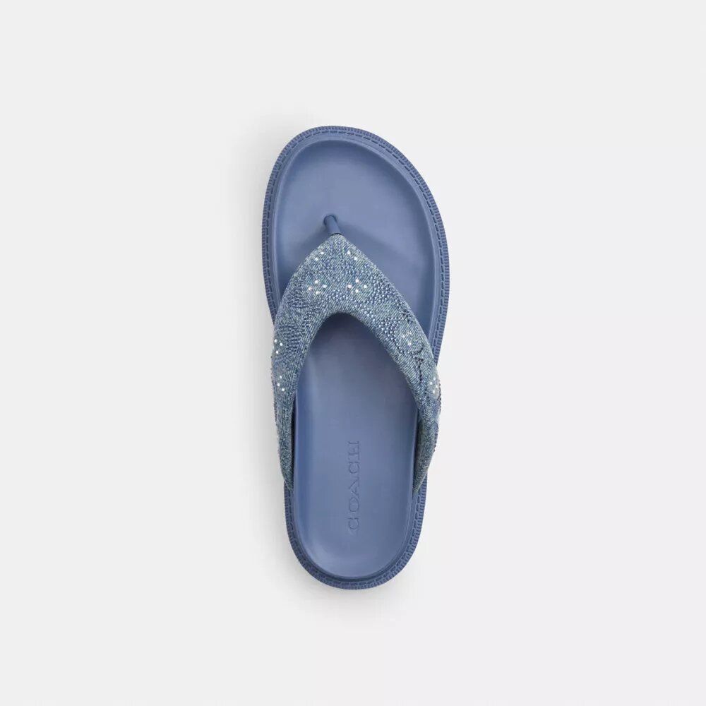 Sandali Brynn in denim Signature Crystal