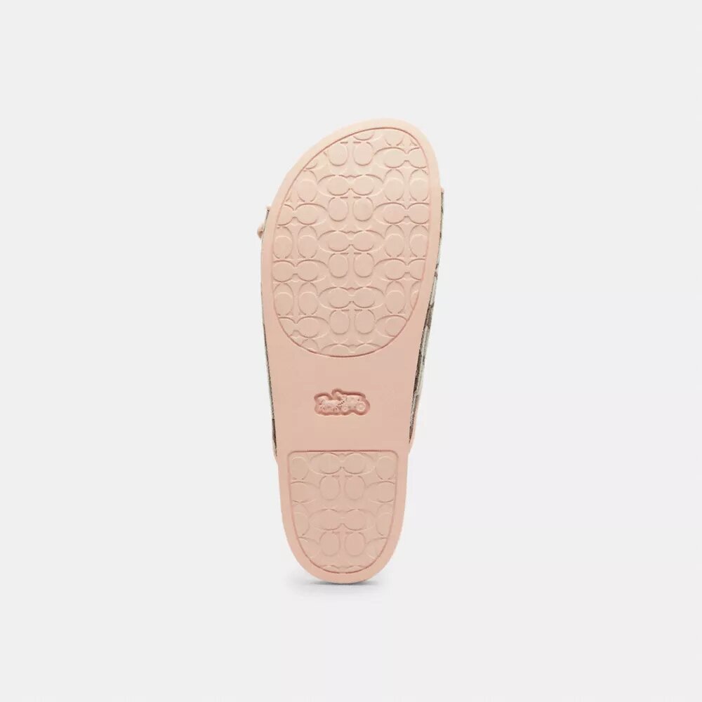 Sandali con fibbia in jacquard esclusivo