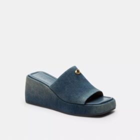 Sandali con plateau Marie in denim "Loved"