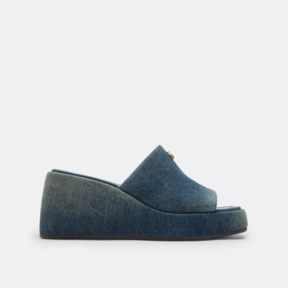 Sandali con plateau Marie in denim "Loved"