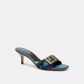 Sandali Margot con caratteristico patchwork in denim